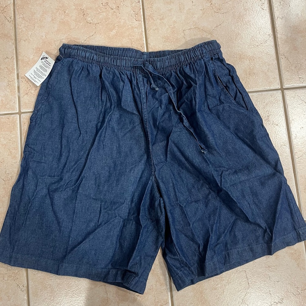 Only Necessities Blue Bermuda Shorts Relaxed Fit
